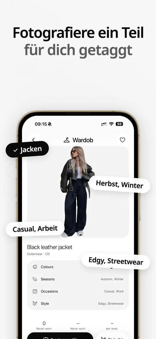 App-Store-Screenshot von Wardob 7