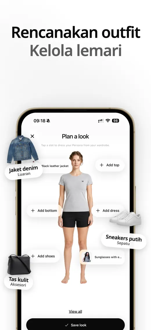 Tangkapan layar Wardob di App Store 2