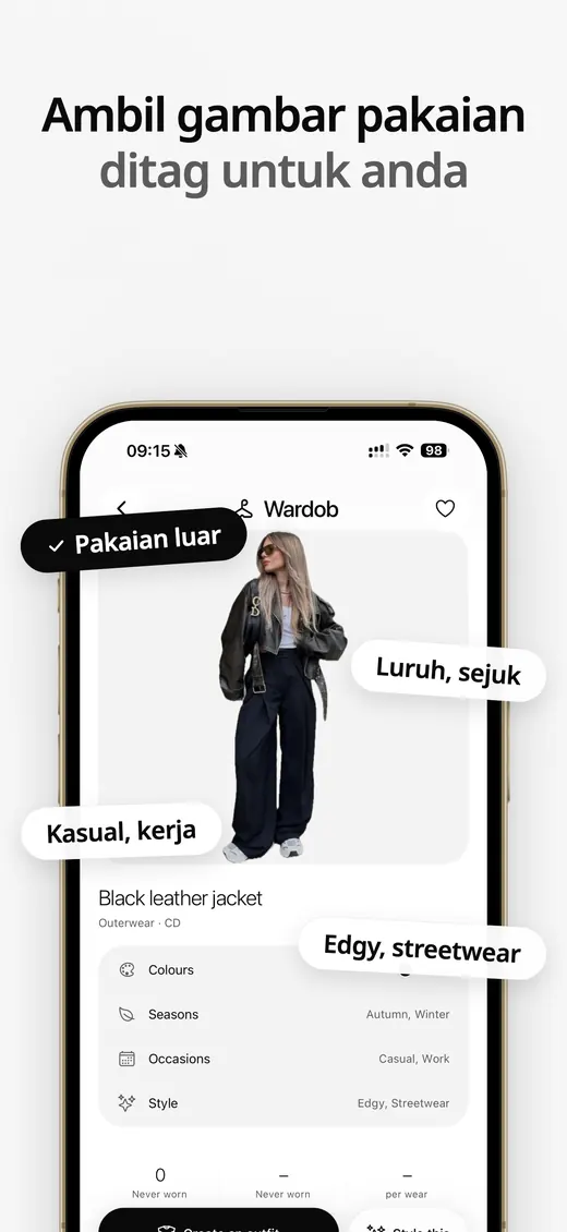 Tangkapan skrin Wardob di App Store 7